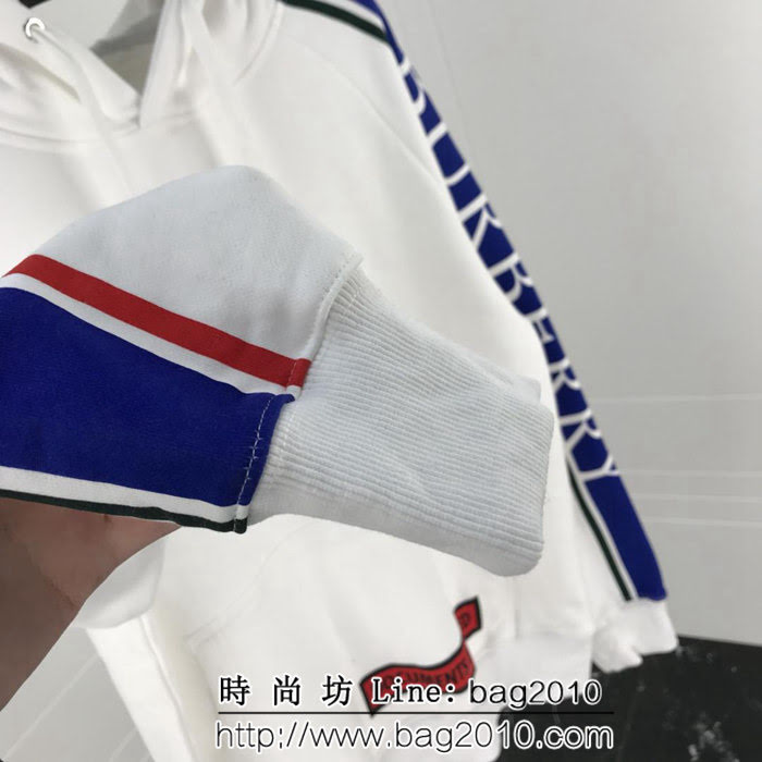 BURBERRY巴寶莉 18fw秋冬新款 手臂兩側字母印花 精梳棉螺紋衛衣 情侶款 ydi1443